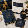 New Year Kit - Premium Diary | Metal Pen | Desk Calendar | Premium Coffee Mug | New Year Card