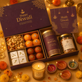 Diwali Delight Kit - Premium Sweets | Gourmet Snacks | Diya Set | Scented Candle | Festive Card