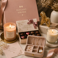 Elegant for Her - Scented Candle | Premium Chocolates | Room Decor Piece | Jewelry Organizer | Aroma Candle