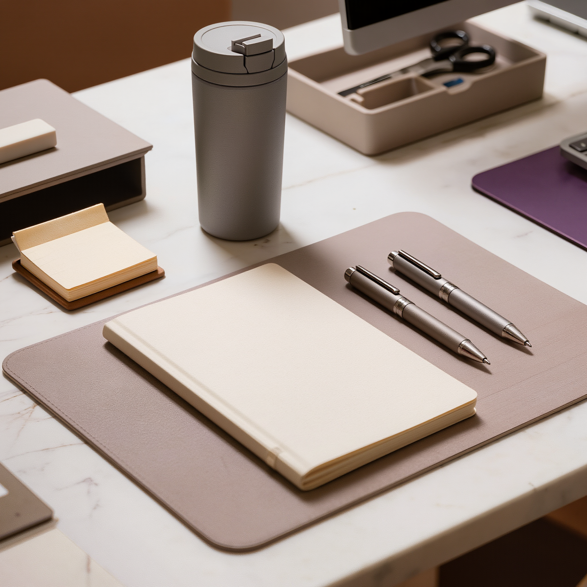 Workaholic Kit - Premium Notebook | Premium Pen Set | Insulated Tumbler | Sticky Notes Pad | Desk Organizer Tray